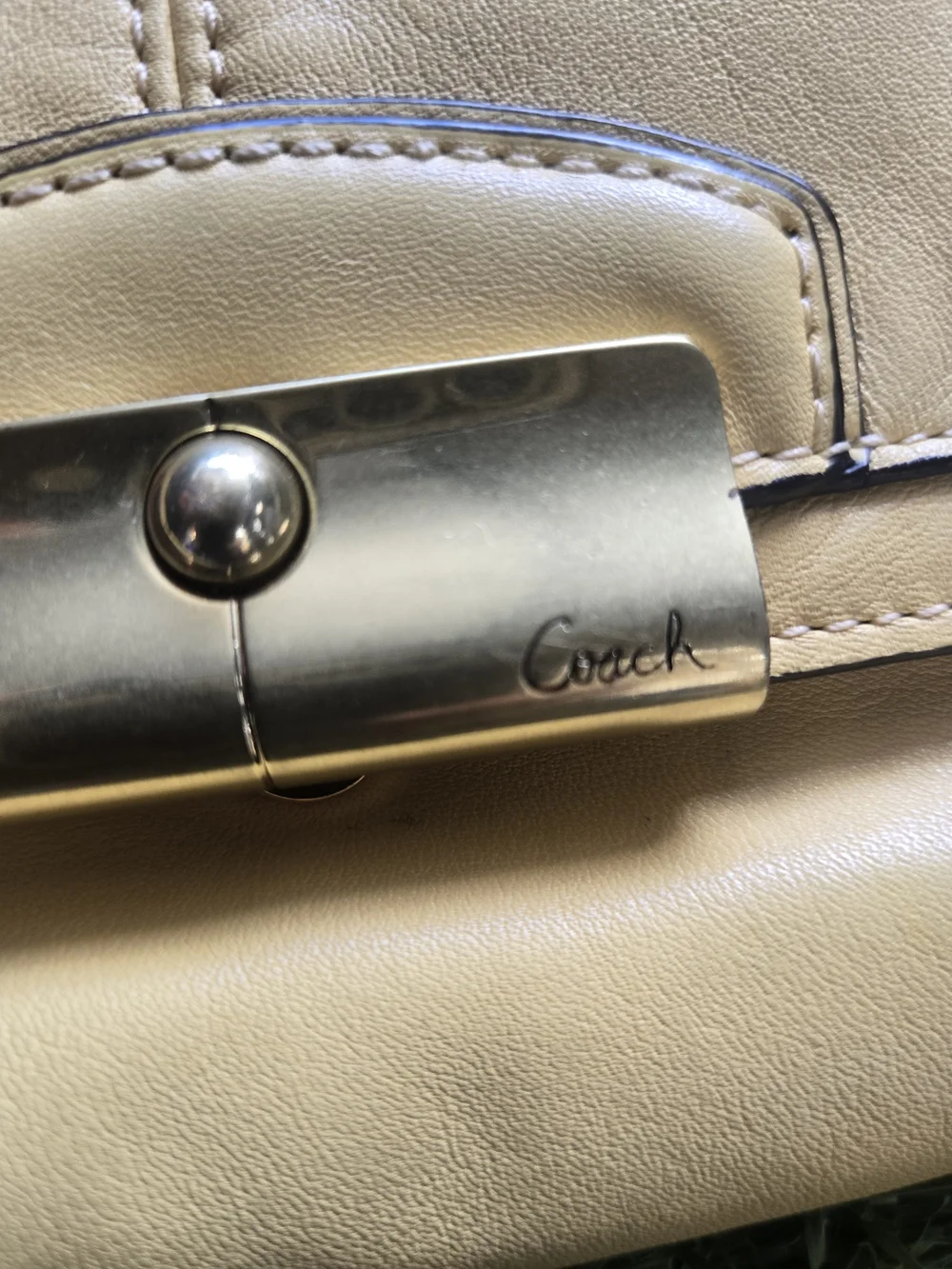 Coach Kristin Yellow Leather Convertible Wristlet / Mini Bag. Hi, sorry I couldn